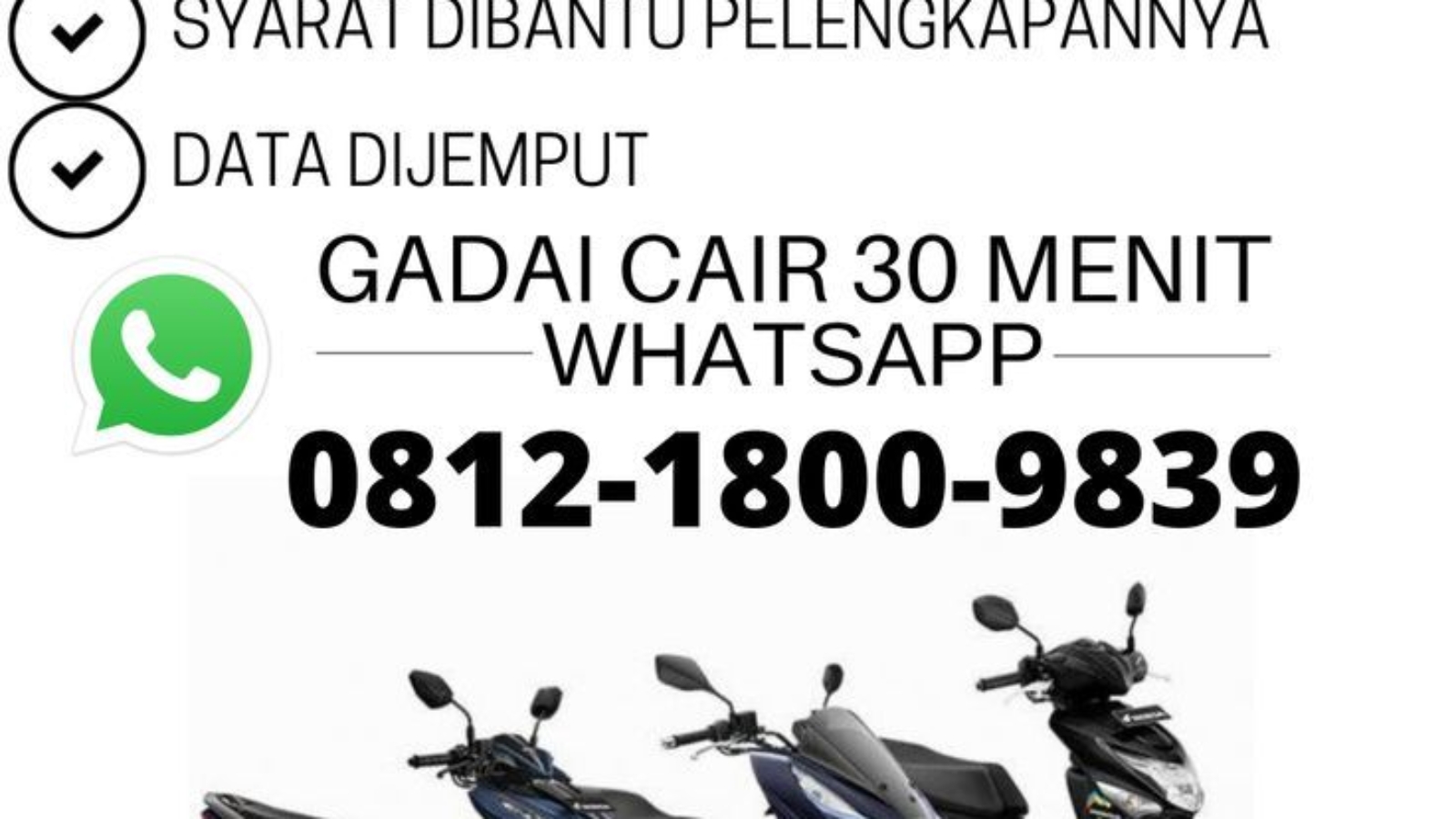 (WA) 0812-1800-9839 CAIR CEPAT! GADAI BPKB MOTOR Gadai BPKB Motor Di Bank Bri